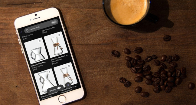 So sieht die Suchfunktion in Shopifys Shop App aus