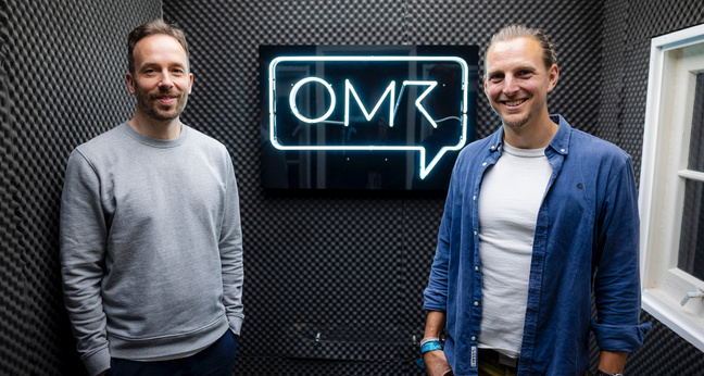 Philipp Westermeyer und Christian Byza nach der Aufnahme 