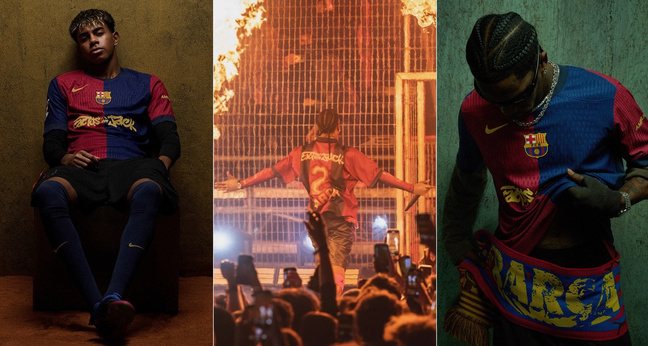 FC Barclone, Spotify und Travis Scott: Ist das die Blaupause für den optimalen Mix aus Fußball, Musik und Fashion? (Fotos: Spotify)