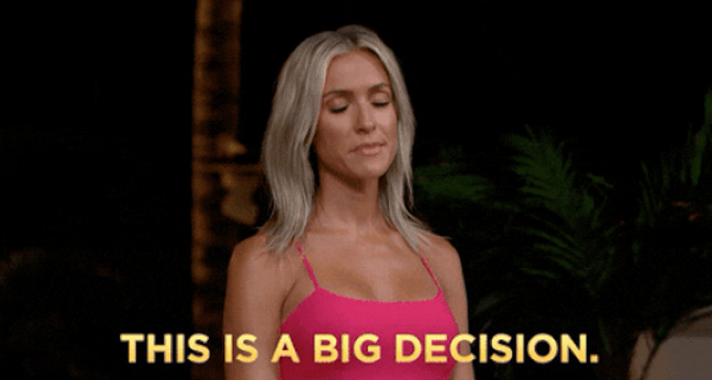 GIF imitating the choice of the right CRM system