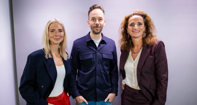 Lea Cramer, Philipp Westermeyer und Verena Pausder trafen sich in Berlin zur Aufnahme