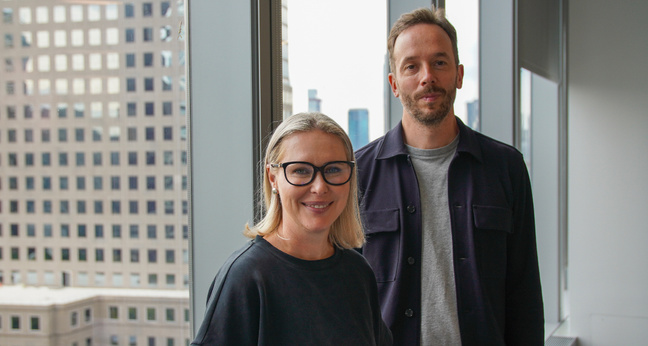 Kathrin Hamm und Philipp Westermeyer trafen sich im One World Trade Center in New York.