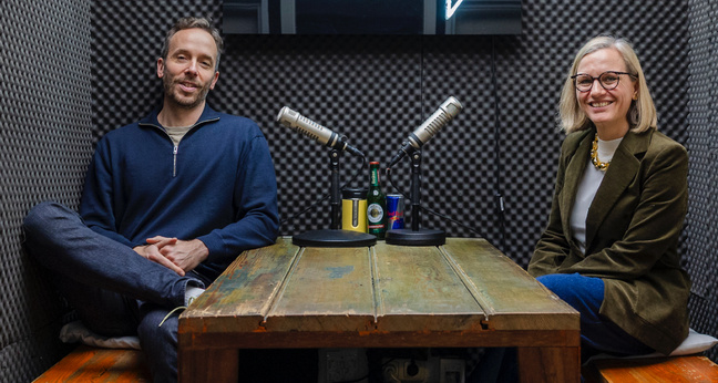 Microsofts Deutschland-Chefin Agnes Heftberger besuchte OMR-Gründer Philipp Westermeyer im Dezember in Hamburg.