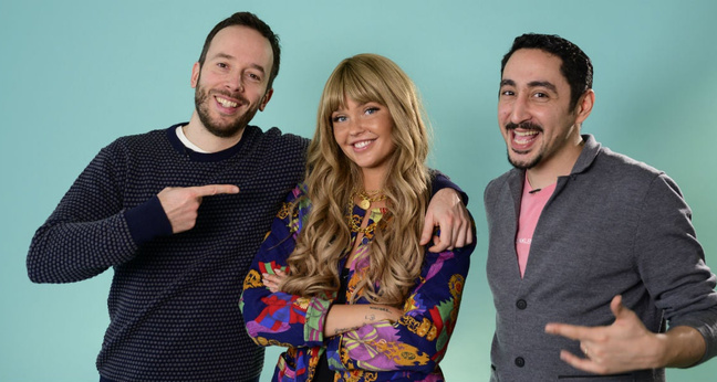 Das GoTeam mit Philipp Westermeyer, Bonnie Strange und Eko Fresh