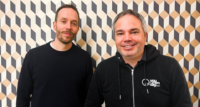 OMR-Gründer Philipp Westermeyer und Project-A-Gründer Florian Heinemann trafen sich zur Aufnahme in Berlin. Foto: OMR