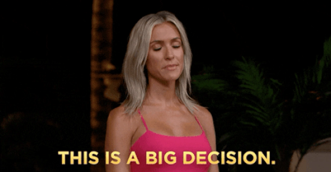 GIF imitating the choice of the right CRM system