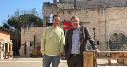 OMR-Podcast mit OMR-Gründer Philipp Westermeyer und Europapark-Chef Roland Mack (v.l.) Foto: OMR