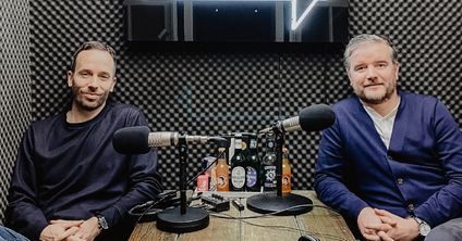 Philipp Westermeyer und Pip Klöckner bei der Aufnahme des OMR Podcasts in Hamburg. Foto: OMR