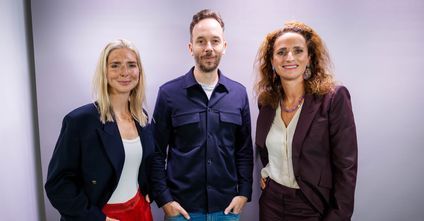Lea Cramer, Philipp Westermeyer und Verena Pausder trafen sich in Berlin zur Aufnahme