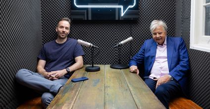 Karlheinz Kögel (r.) besuchte OMR-Gründer Philipp Westermeyer im Studio.