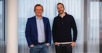 Rewe Group-CEO Lionel Souque und OMR-Gründer Philipp Westermeyer trafen sich in der Rewe-Zentrale in Köln