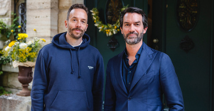 Philipp Westermeyer und Tobias Krauss nach der Live-Aufnahme des OMR Podcasts.