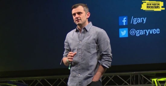 Gary Vaynerchuk bei den Online Marketing Rockstars 2015 auf der Bühne