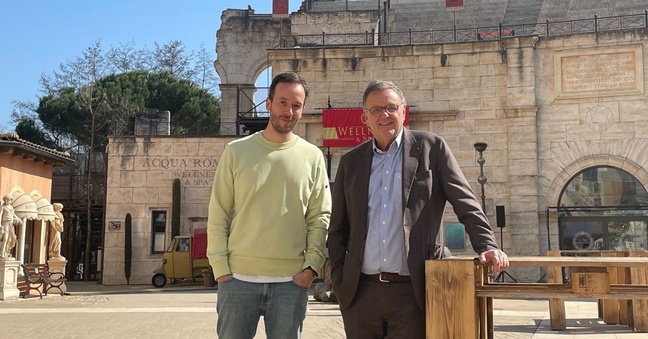 OMR-Podcast mit OMR-Gründer Philipp Westermeyer und Europapark-Chef Roland Mack (v.l.) Foto: OMR