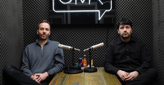 Philipp Westermeyer und Sven Weizenegger nach der Aufnahme bei OMR.