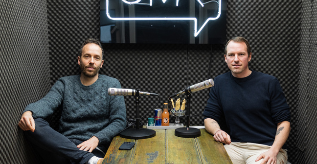 Philipp Westermeyer und Björn Keune nach der Aufnahme des OMR Podcasts