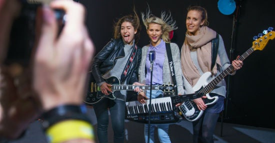 Rockstars Foto-Shooting bei Adobe