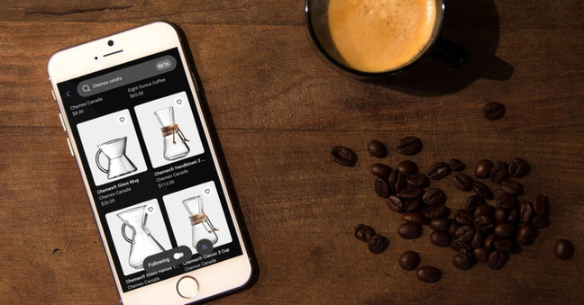 So sieht die Suchfunktion in Shopifys Shop App aus