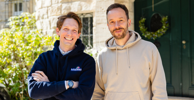 Philip Hitschler-Becker und Philipp Westermeyer nach der Aufnahme des OMR Podcasts. 