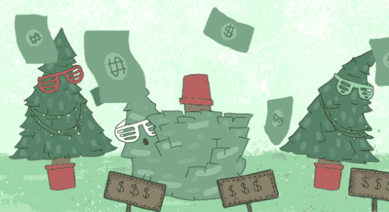 christmas_tree_out_of_dollar_bills_partying