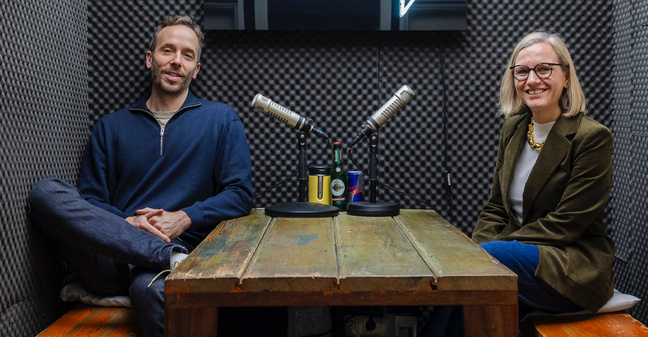 Microsofts Deutschland-Chefin Agnes Heftberger besuchte OMR-Gründer Philipp Westermeyer im Dezember in Hamburg.