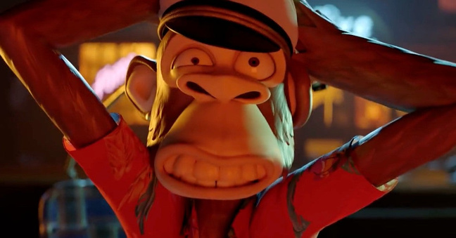Eine Szene aus einem Werbevideo des Bored Ape Yacht Club