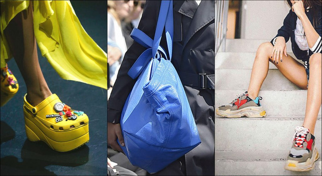 balenciaga product collage