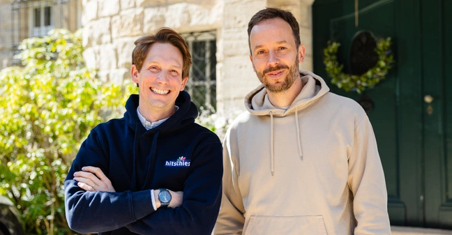 Philip Hitschler-Becker und Philipp Westermeyer nach der Aufnahme des OMR Podcasts. 