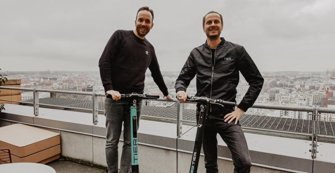 Philipp Westermeyer (OMR) und Lawrence Leuschner (Tier Mobility)