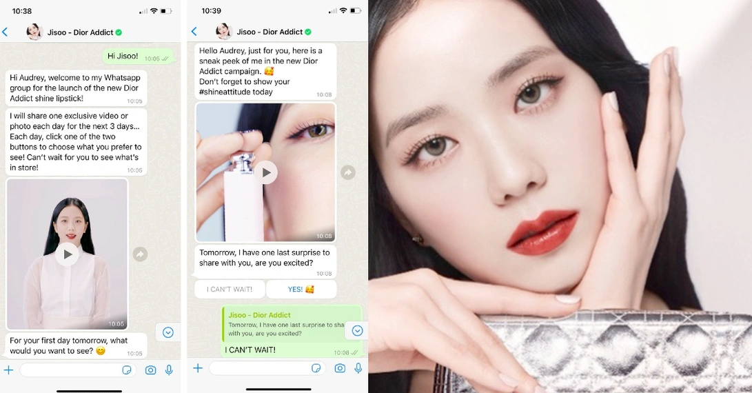 Whatsapp-Kampagne Dior und Infobip