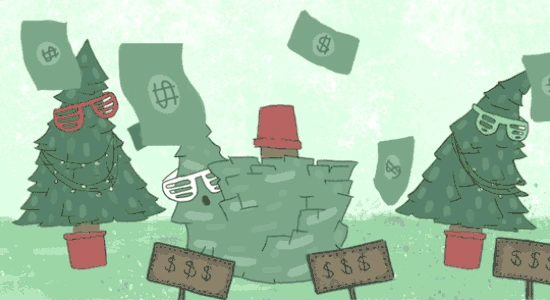 christmas_tree_out_of_dollar_bills_partying