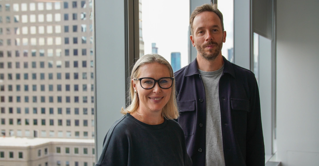 Kathrin Hamm und Philipp Westermeyer trafen sich im One World Trade Center in New York.