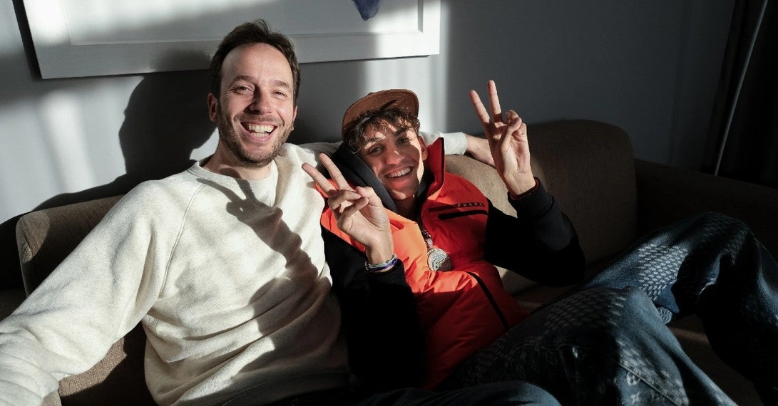 Achraf Ait Bouzalim und Philipp Westermeyer nach der Aufnahme für den OMR Podcast