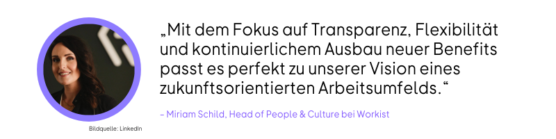 Zitatbox vom Miriam Schild (Workist)