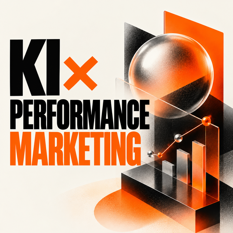Abbildung 4: Eigenes Anzeigenmotiv für die Beispielkampagne „KI im Performance Marketing“ (eigene Darstellung)