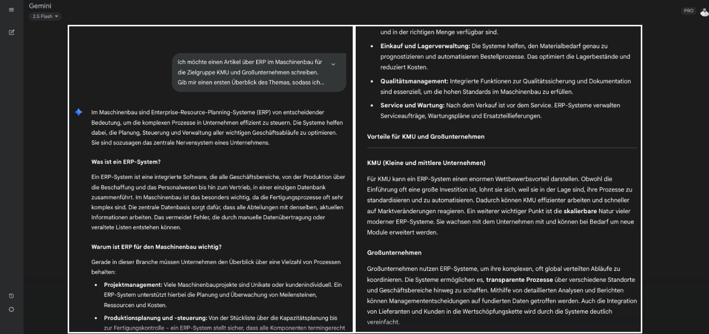 Erste Definition für "ERP im Maschinenbau"