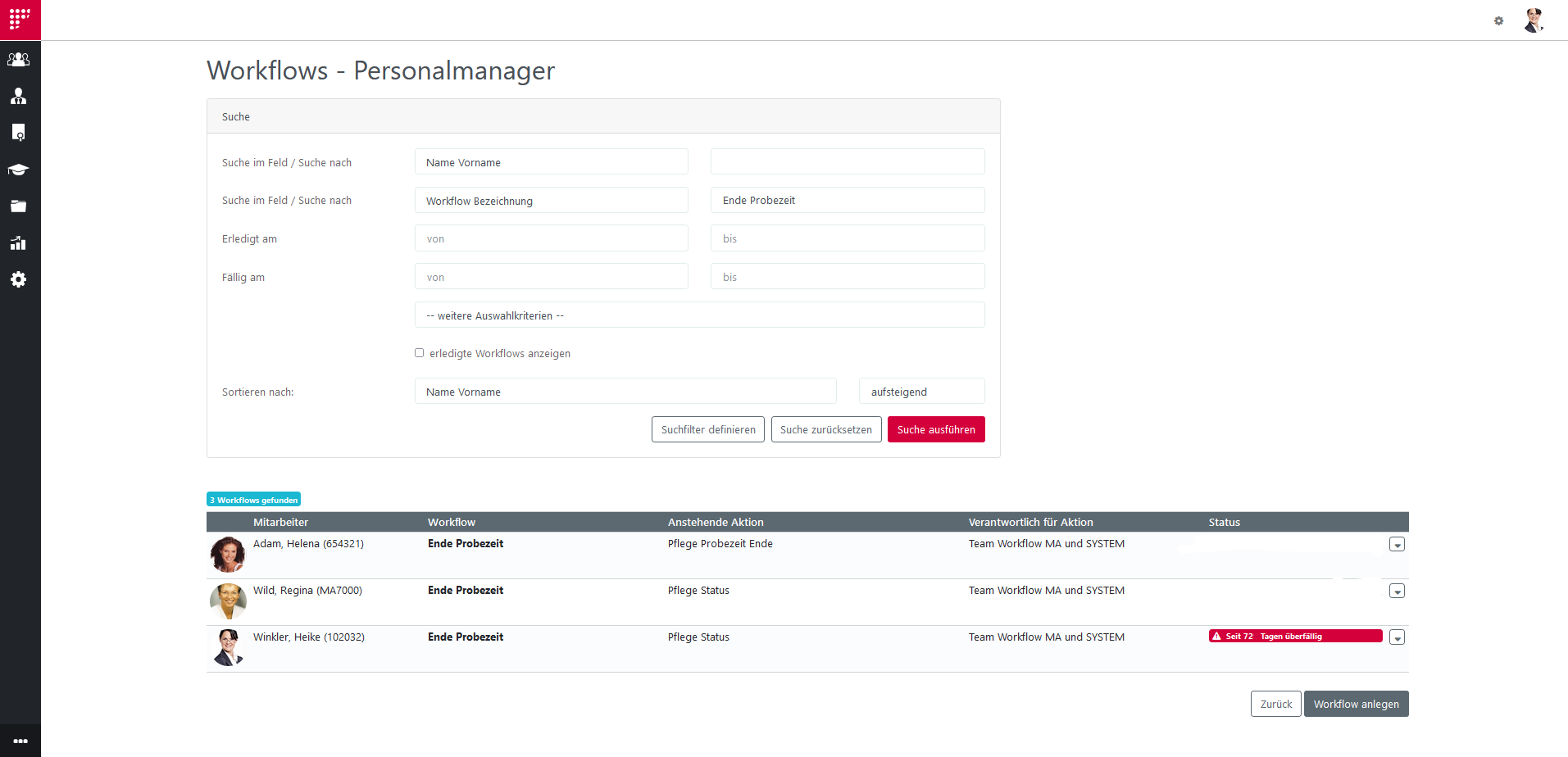 Persis-Dashboard-Workflows