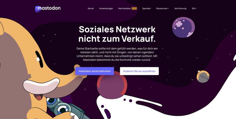 mastodon server Auswahl