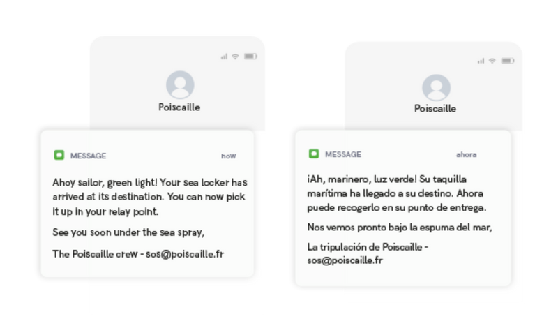 Bild: SMS-Kampagne Poiscaille