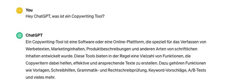 ChatGPT: Was ist ein Copywriting Tool?
