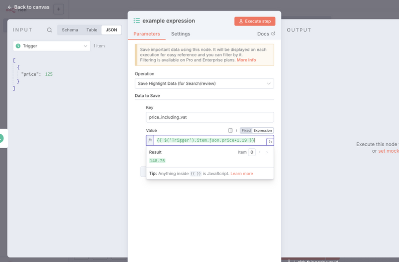 JavaScript Expression Field