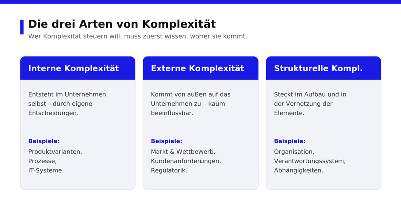 Arten Komplexitätsmanagement