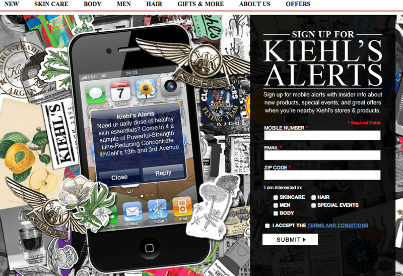SMS-Kampagne Kiehls