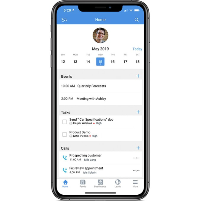 Mobile-CRM Zoho Kalender