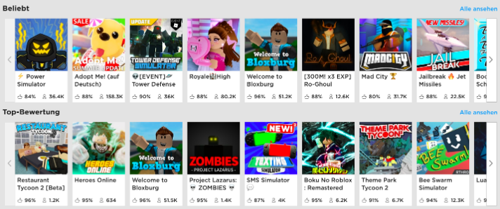 Roblox-Spiele