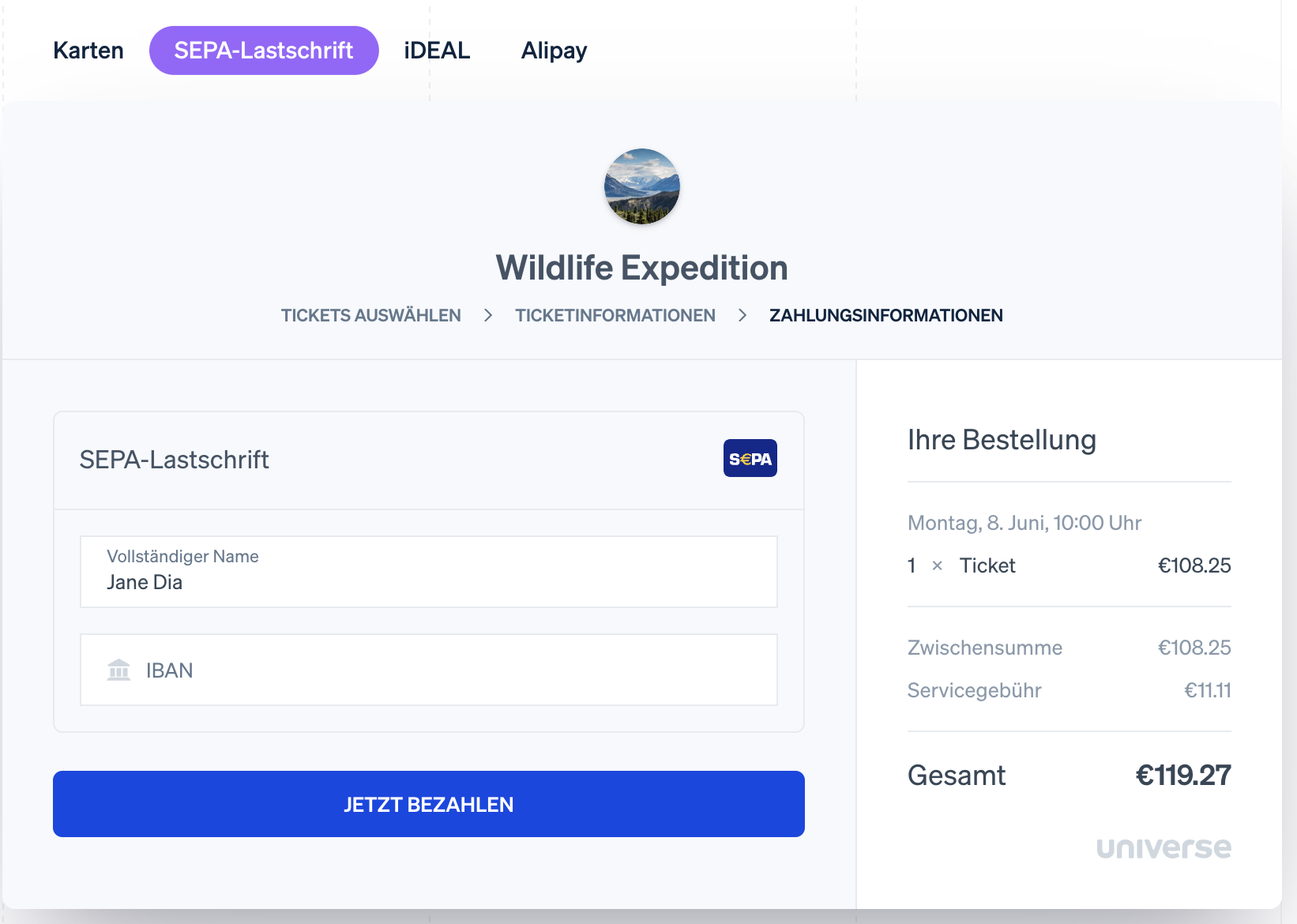 Stripe Payments Screenshot
