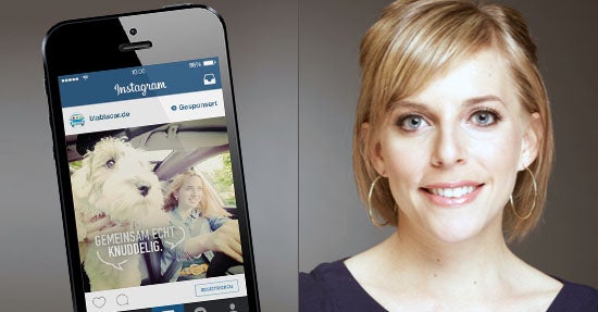 links: Instagram Ad / rechts: Amy Cole von Instagram