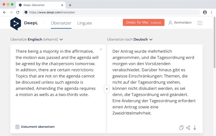 DeepL Screenshot