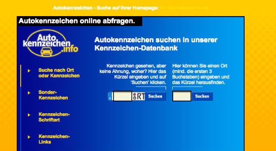 kfz kennzeichen