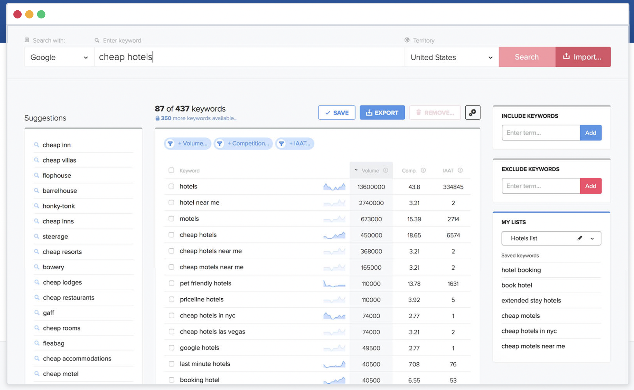 Wordtracker Screenshot
